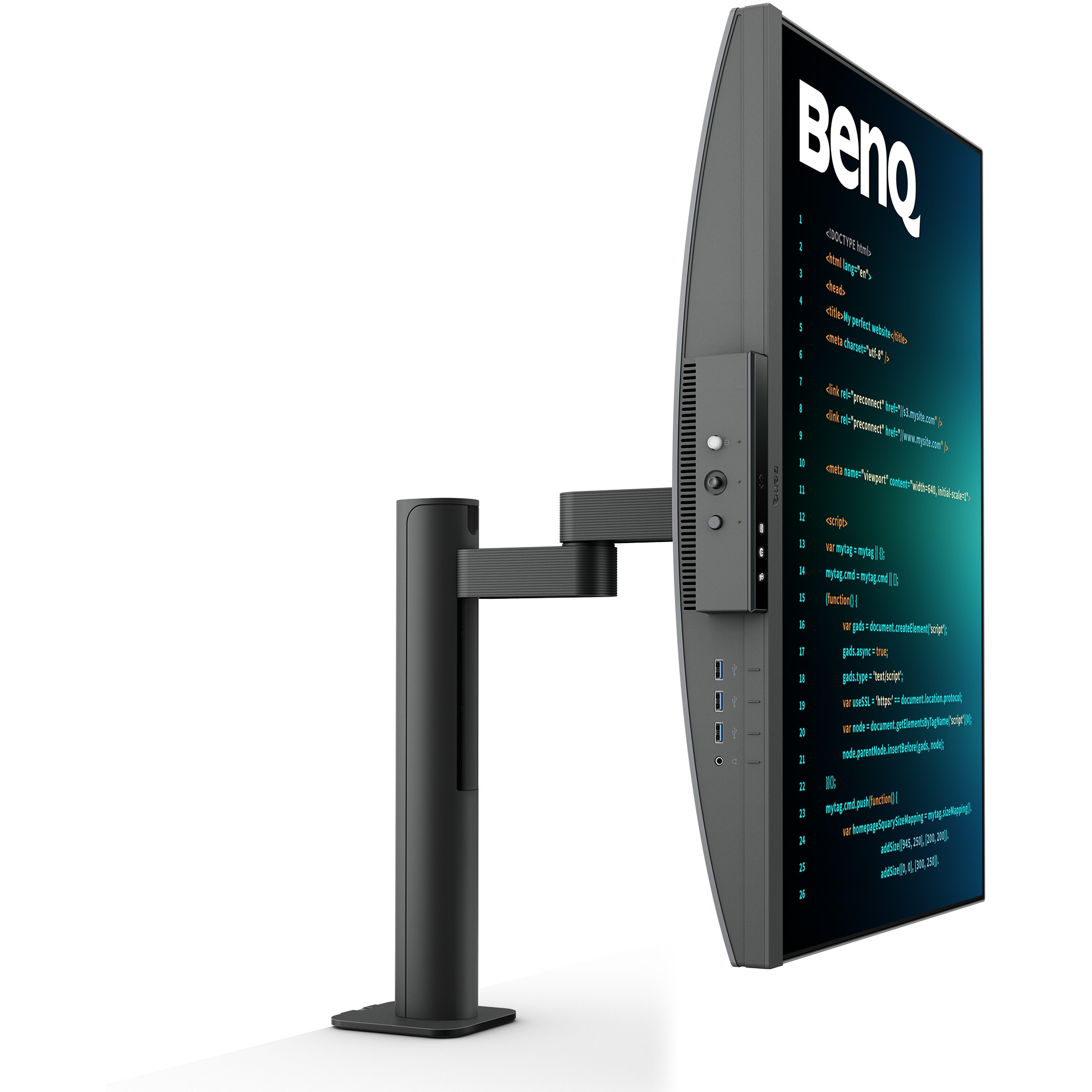 Monitor BenQ RD280UA / 28.2″ / 4K UltraHD IPS / 60Hz / 5ms / USB + HDMI + USB-C + DP - Zezë - Figura 4