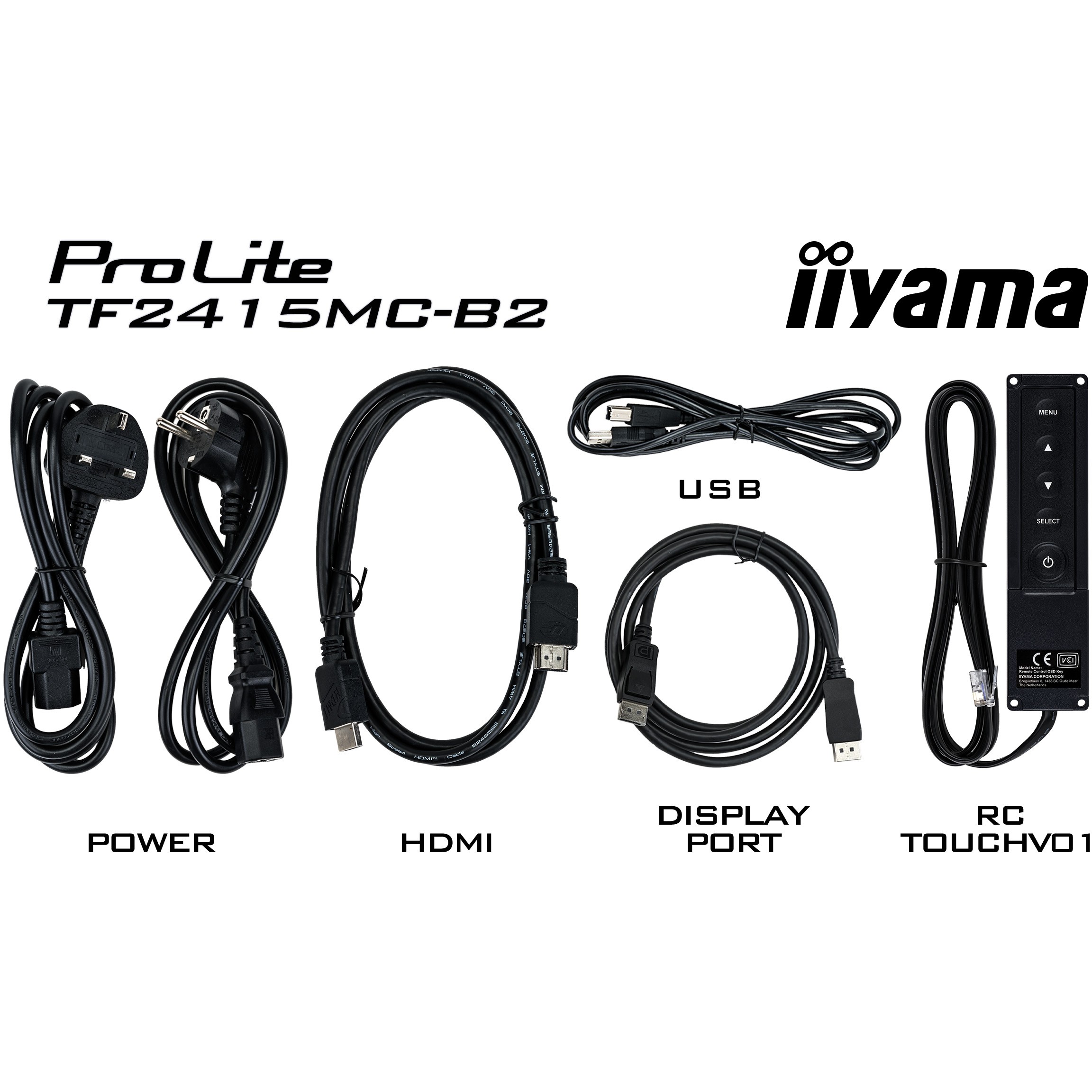 Monitor IIYAMA TF2415MC-B2 / 23.8″ / Full HD VA LED Touch / 75Hz / 16ms / USB + VGA + HDMI + DP - Zezë - Figura 4
