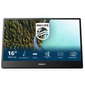 Monitor Philips 16B1P3302 / 15.6" / Full HD IPS LED / 75Hz / 4ms / USB-C - Zezë