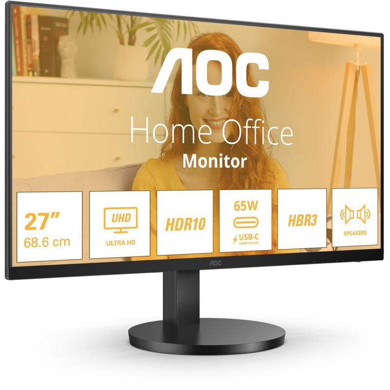 Monitor AOC U27B3CF / 27" 4K Ultra HD 60 Hz 4 ms IPS / HDMI USB-C / e zezë