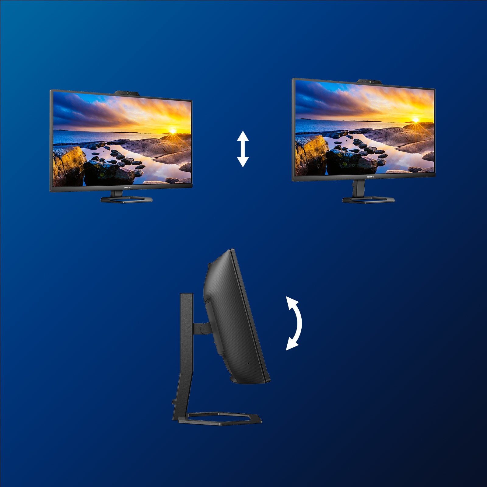 Monitor i lakuar Philips 34E1C5600HE / 34" 4K Ultra HD 100 Hz 4 ms VA Curved / HDMI DP USB-C / e zezë - Figura 5