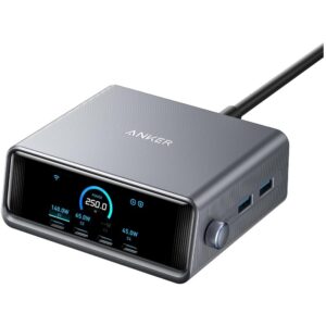 GPS dhe Tags ANKER / Prime USB-C Charger / 250W / 6 Ports / GaNPrime / 2.26" LCD Display / Smart Power Control - Zezë