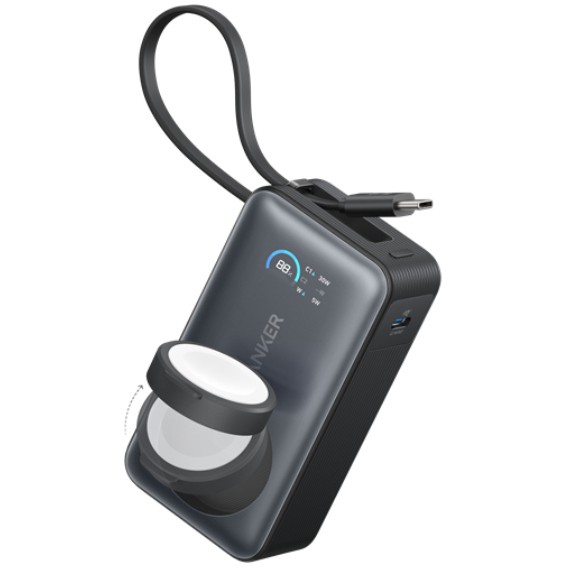 Powerbank ANKER MagGo 10.000mAh 35W + kabllo 30W USB-C dhe karikuesi për orë 5W