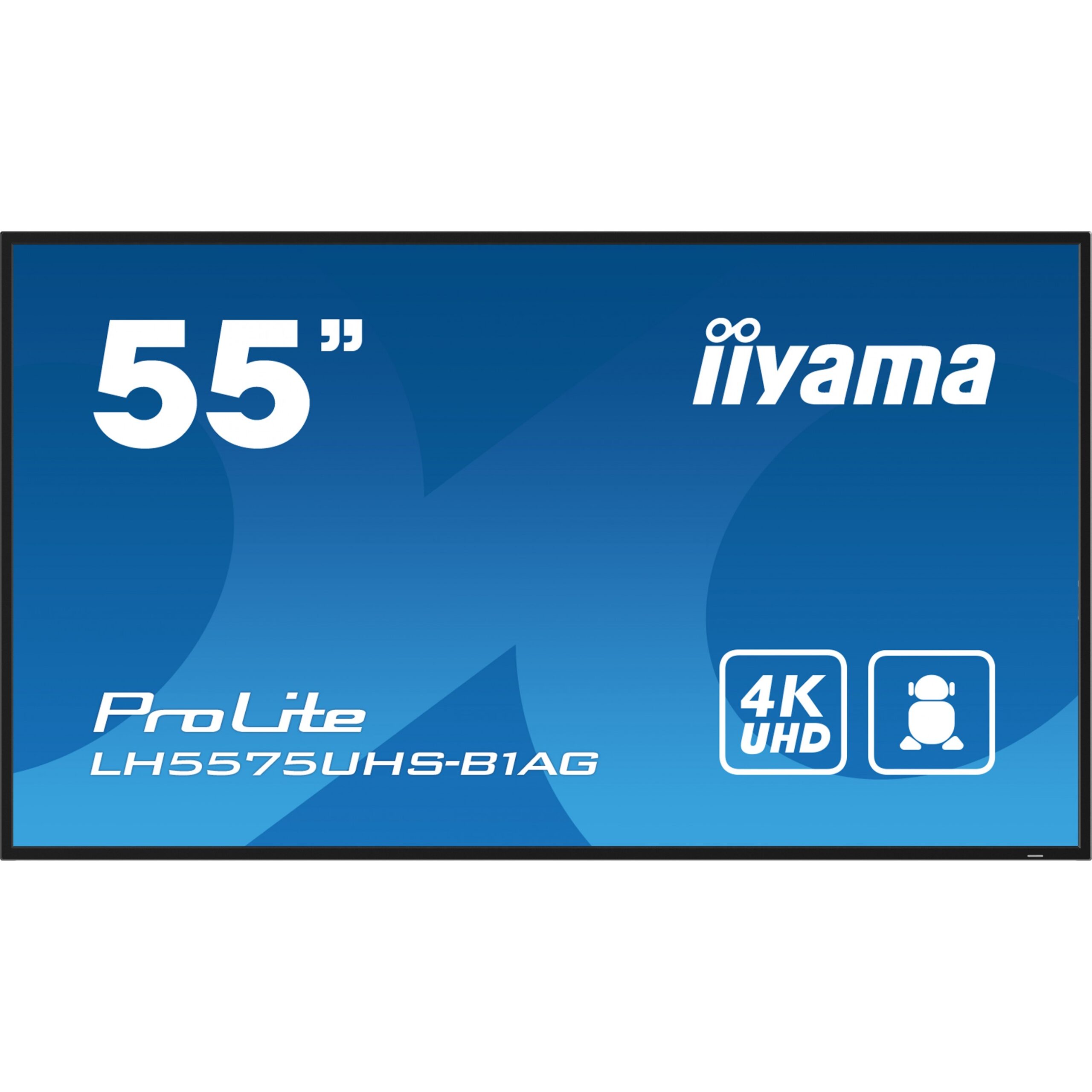 Ekran Prezantues iiyama ProLite LH5575UHS-B1AG / 55″ / 4K UHD IPS LCD / 60 Hz / 8ms / HDMI + DP + USB / Speaker - Zezë - Figura 2