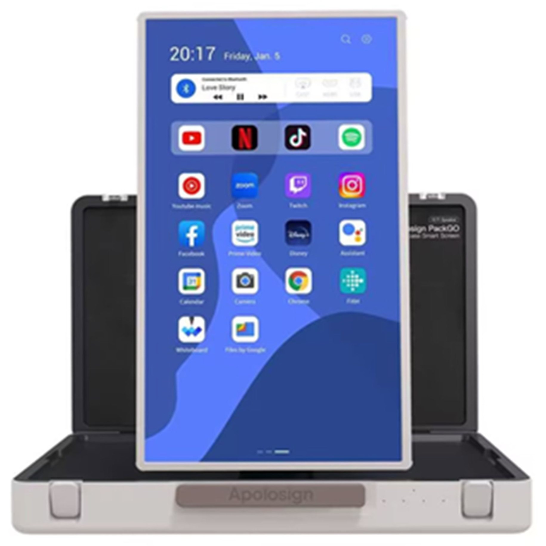 Monitor Allnet Presentation Suitcase / 27″ / Full HD IPS Touch / 14ms / Android 13 / HDMI/ Me bateri & valixhe transporti -Zezë