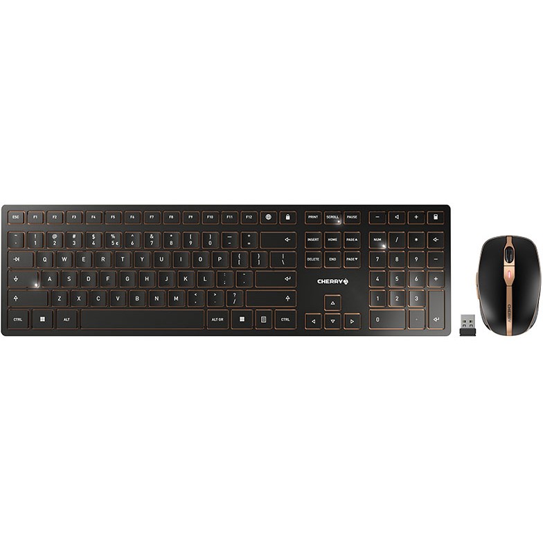 Tastierë pa kabllo CHERRY DW 9100 SLIM / US-ENGLISH / QWERTY / Wireless / e zezë
