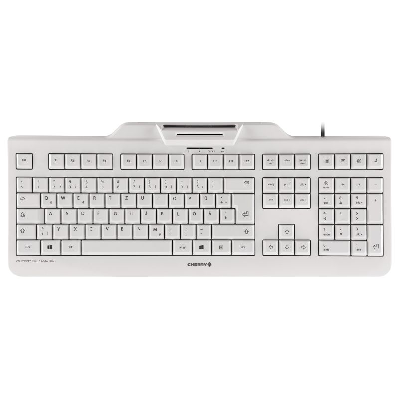 Tastierë me Kabllo CHERRY KC 1000 SC / QWERTY / Nordic Language - Gri e Hapur