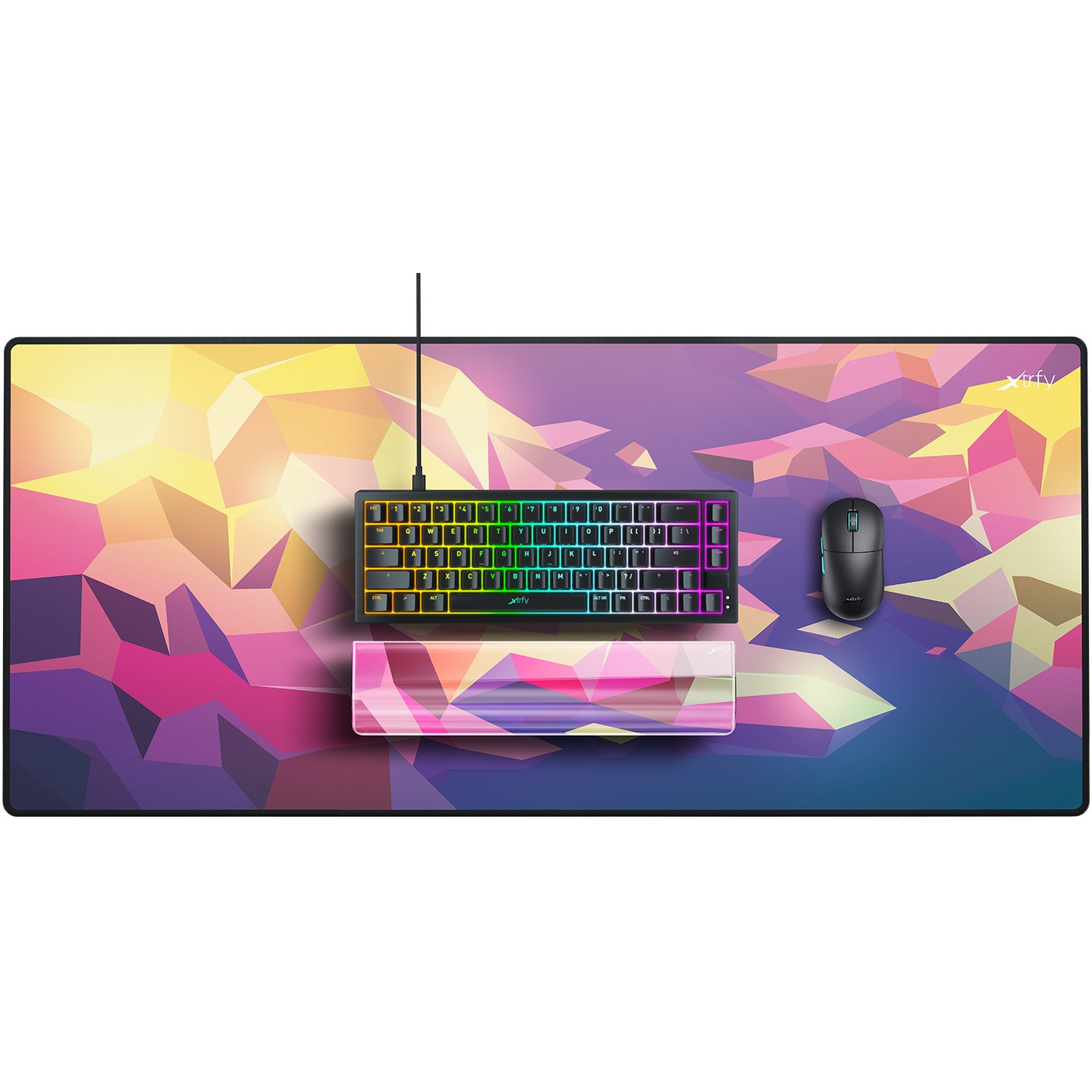 MausPad Wrist Rest / Cherry Xtrfy WR5 Compact / Resin / 325 x 80 x 19 mm - Rozë - Figura 3