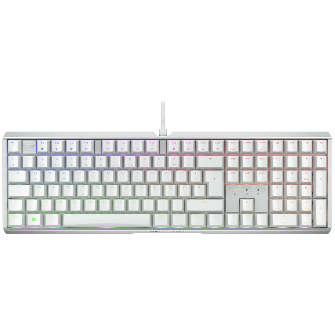 Tastierë Gaming CHERRY XTRFY MX 3.1 RGB Wired / MX2A Brown / German Layout / QWERTZ - Bardhë