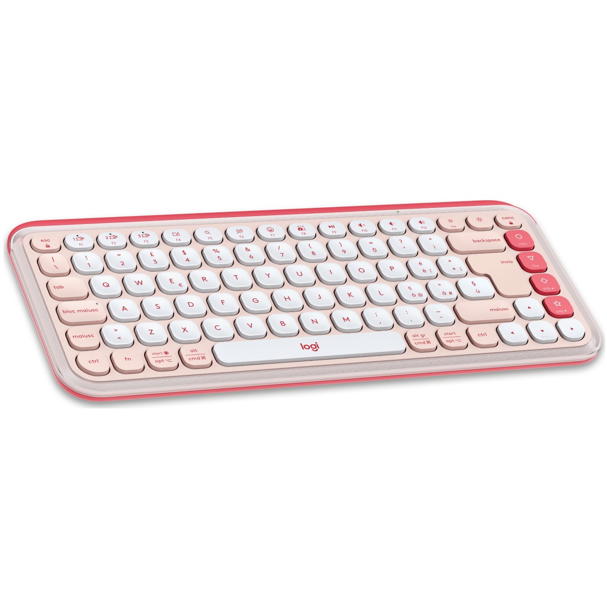 Combo (Tastierë & Maus) Logitech POP Icon Bluetooth / pa kabllo / QWERTY / e bardhë dhe rozë - Figura 3