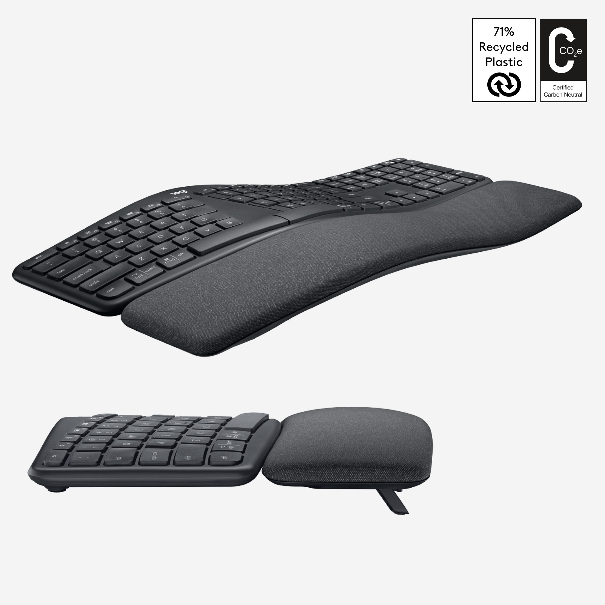 Logitech ERGO K860 / pa kabllo / RF Wireless + Bluetooth / e zezë - Figura 4