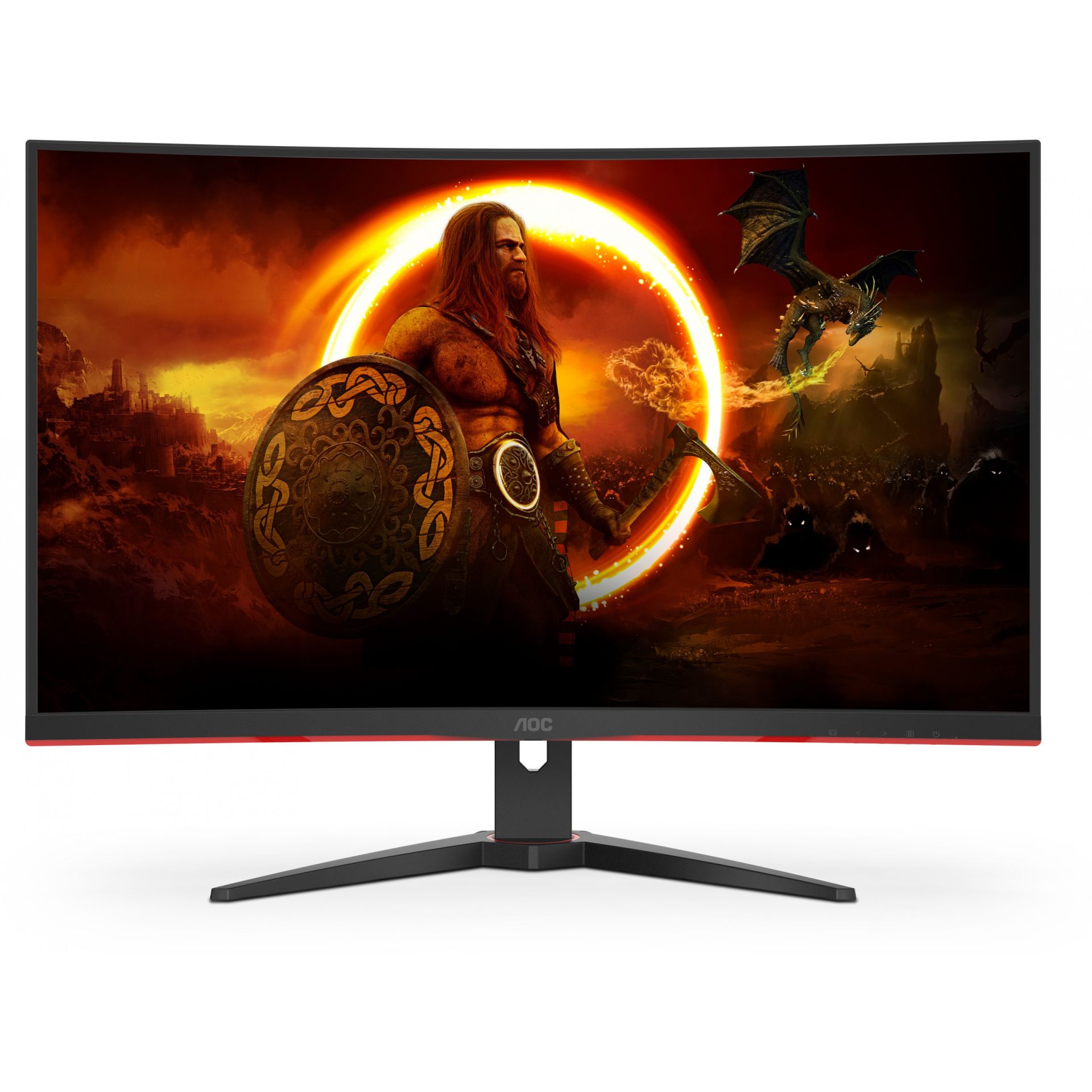 Monitor AOC C32G2ZE/BK / 31.5″ / FHD / VA LCD Curved / 16:9 / 240Hz / 1ms / HDMI + DP / E zezë - Figura 2