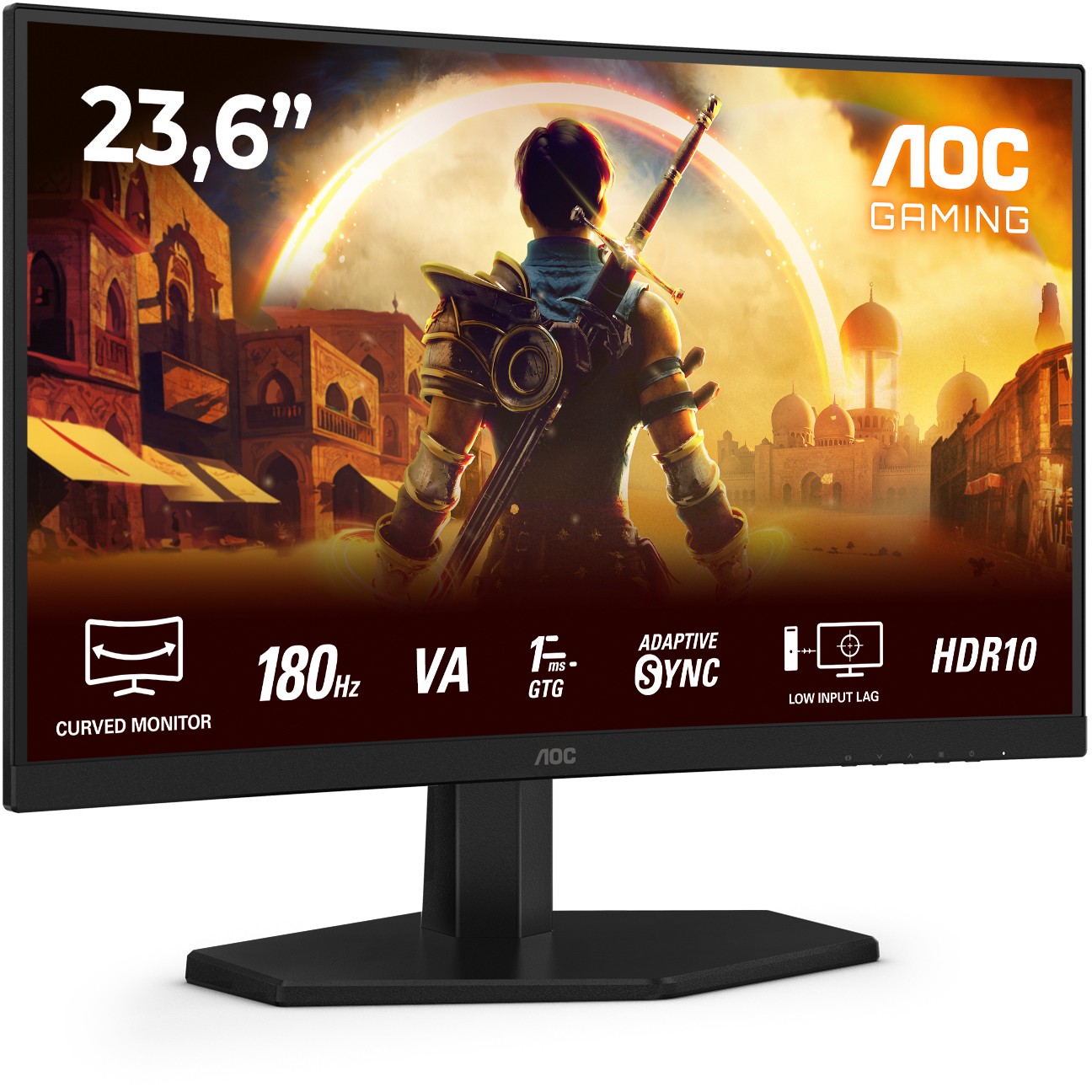 Monitor Gaming i lakuar AOC C24G42E / 23.6" 180 Hz 1 ms GTG Fast VA Curved / HDMI DP / e zezë - Figura 4