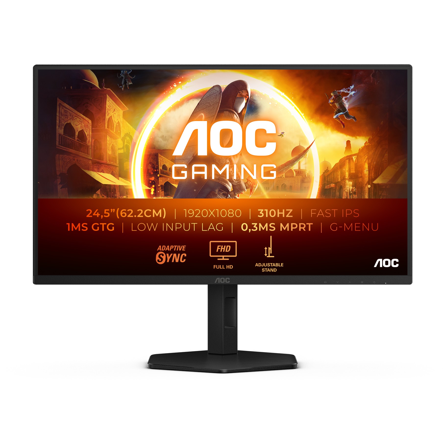 Monitor AOC 25G4SXU / 24.5″ / Full HD Fast IPS / 310 Hz / 1ms / HDMI + DP - Zezë