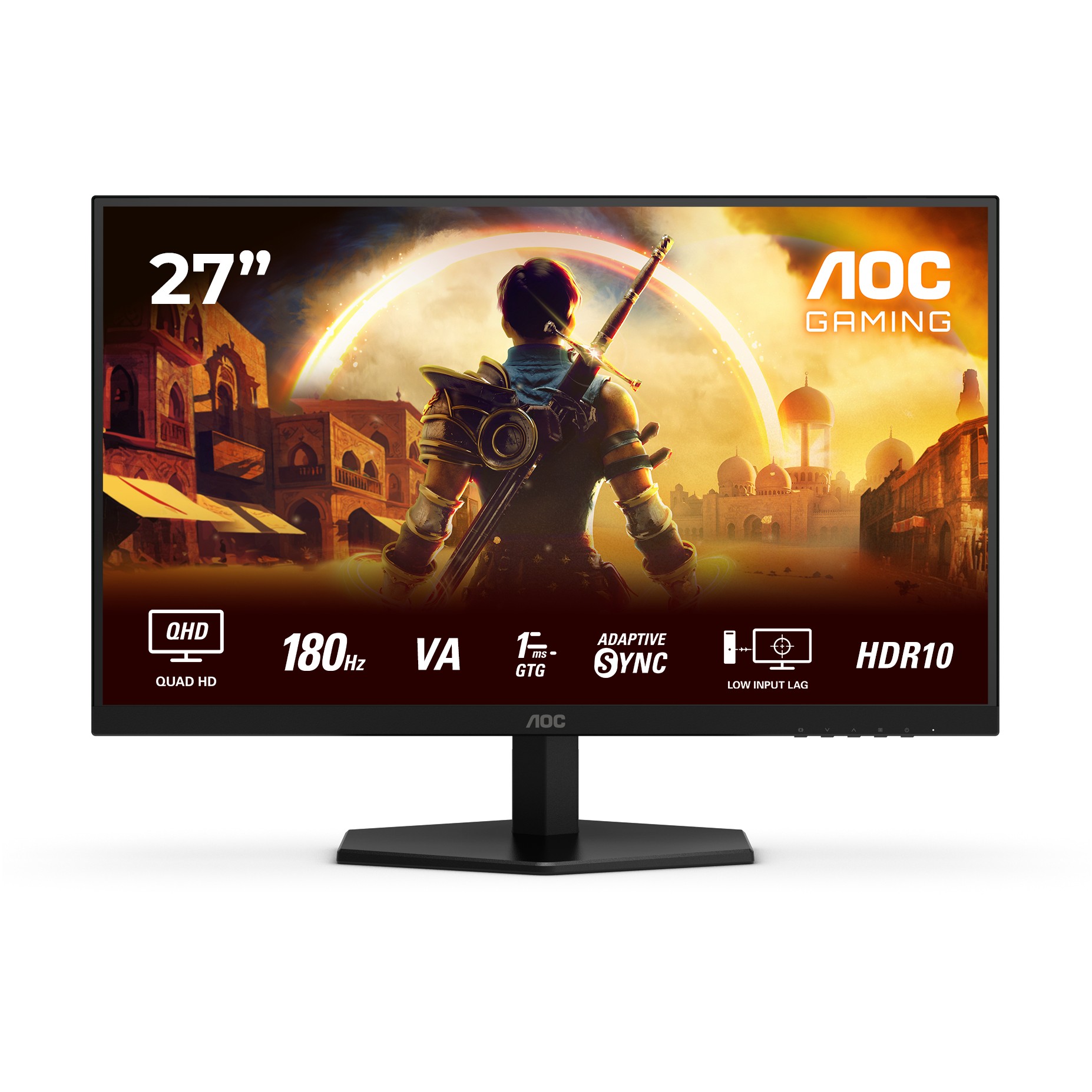 Monitor AOC Q27G42XNE / 27″ / Quad HD Fast VA LED / 16:9 / 180Hz / 0.5ms / 2×HDMI + DP / E zezë
