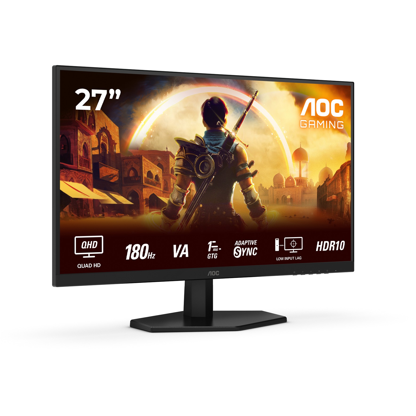 Monitor AOC Q27G42XNE / 27″ / Quad HD Fast VA LED / 16:9 / 180Hz / 0.5ms / 2×HDMI + DP / E zezë - Figura 2