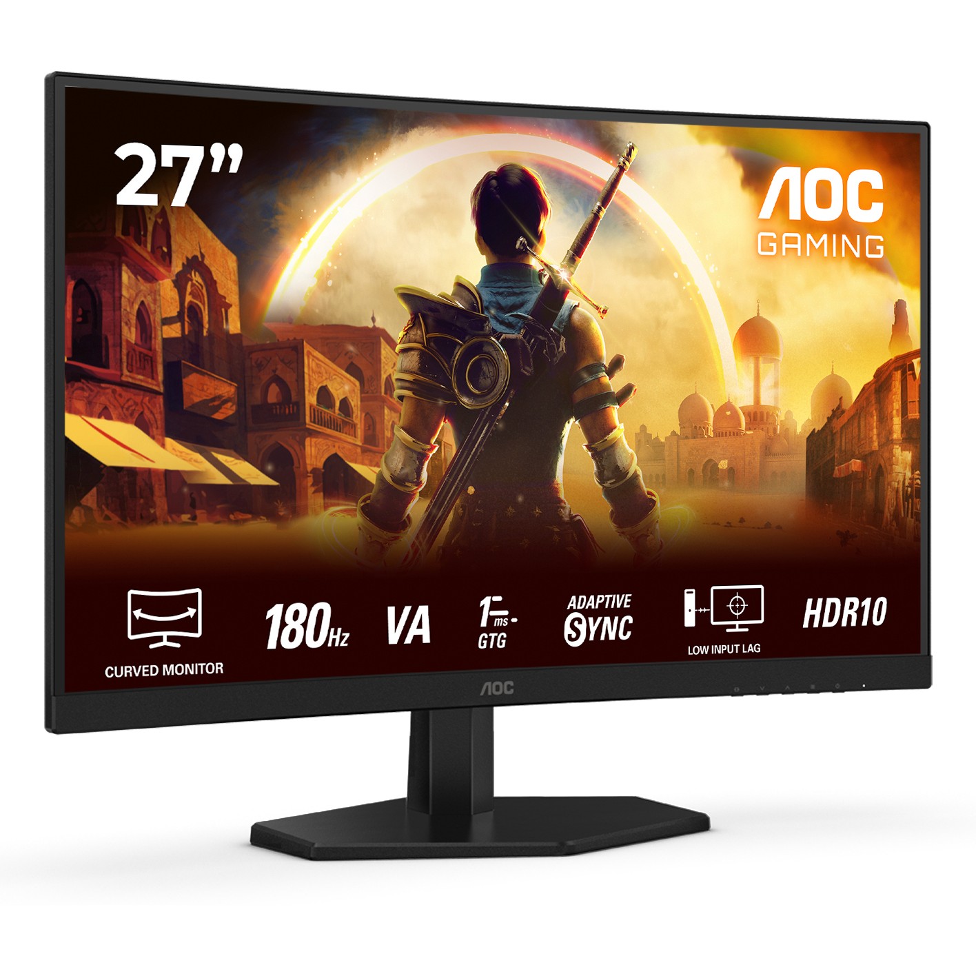 Monitor AOC C27G42E / 27″ / FHD / VA LCD Curved / 16:9 / 180Hz / 0.5ms / HDMI + DP / E zezë - Figura 2