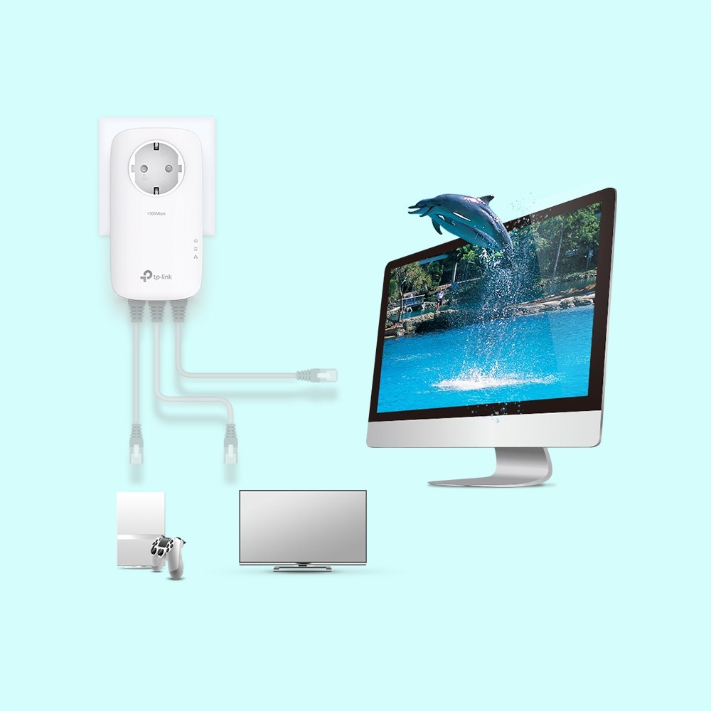 Power-LAN INTD TP-Link Powerline TL-PA8033P Kit AV1300 3-Port - Figura 3