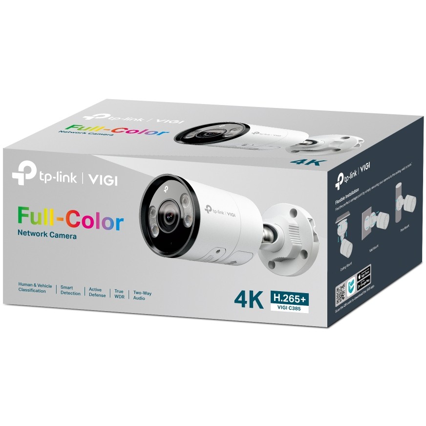 Kamerë Sigurie IP CCTV TP-Link Omada VIGI C385, 4mm, 8MP, Full-Color Bullet - Figura 4