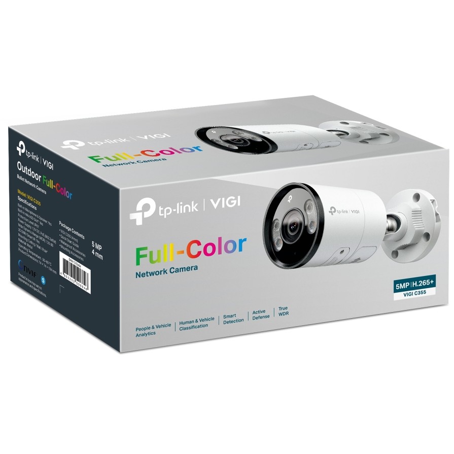 Kamerë Sigurie IP CCTV TP-Link Omada IPCam VIGI C355, 2.8mm, 5MP, Full-Color Bullet - Figura 4