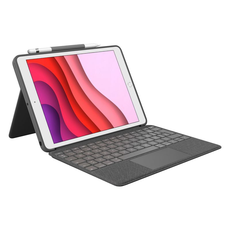 Aksesorë për Tablet Logitech Combo Touch / iPad (7th Gen) / Wireless / Trackpad - Gri - Figura 2