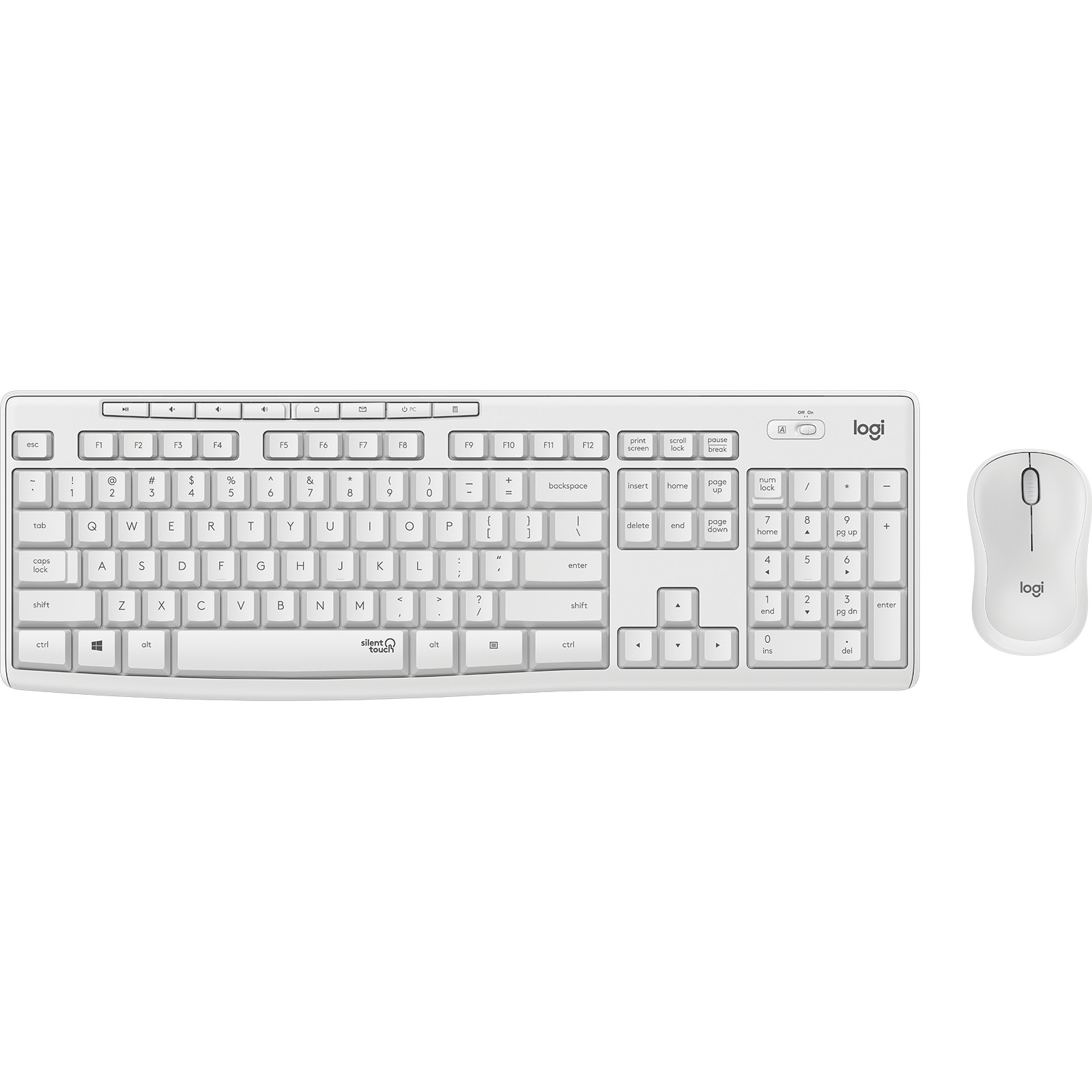 Combo (Tastierë & Maus) Logitech MK295 Silent Wireless / QWERTY - Bardhë