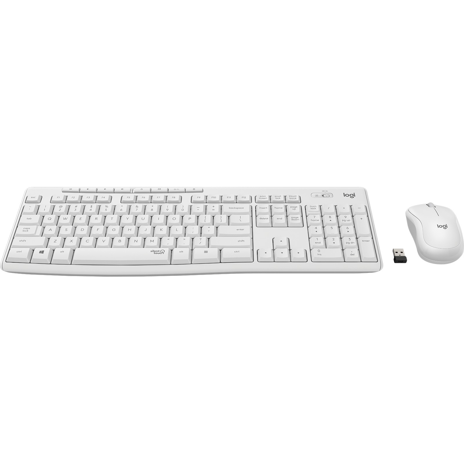 Combo (Tastierë & Maus) Logitech MK295 Silent Wireless / QWERTY - Bardhë - Figura 2
