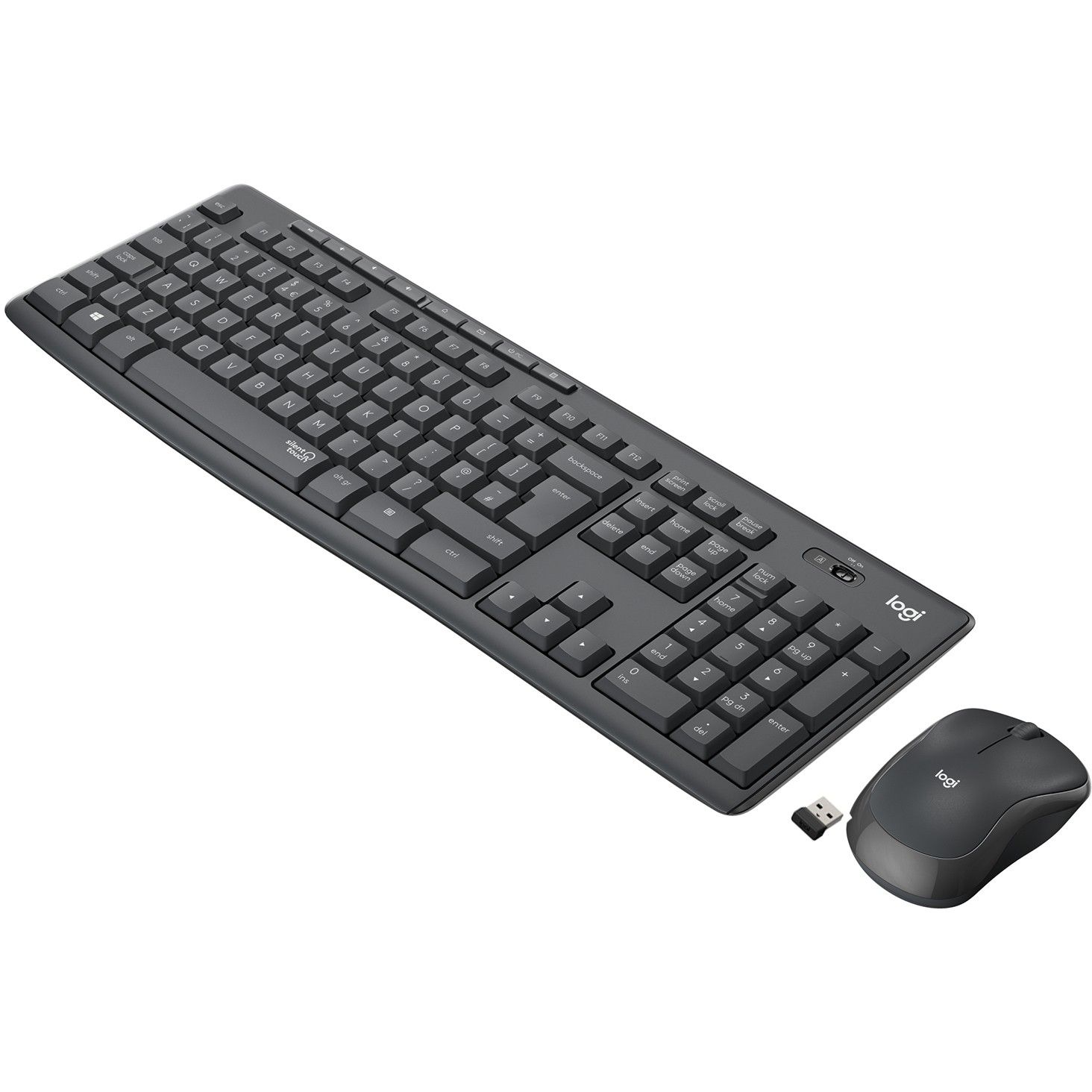 Combo (Tastierë & Maus) Logitech MK295 Silent Wireless / QWERTY - Grafit