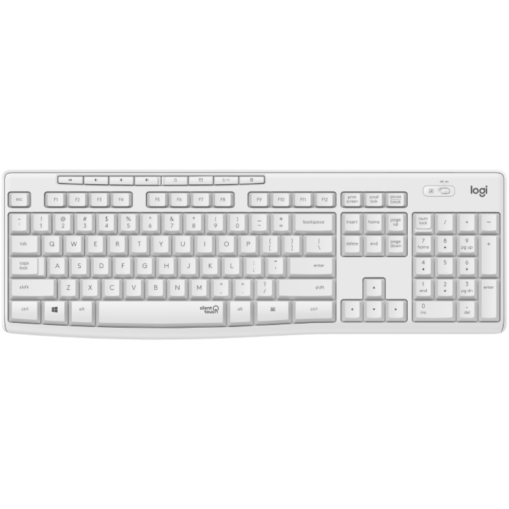 Combo (Tastierë & Maus) Logitech MK295 Silent Wireless - Bardhë - Figura 5