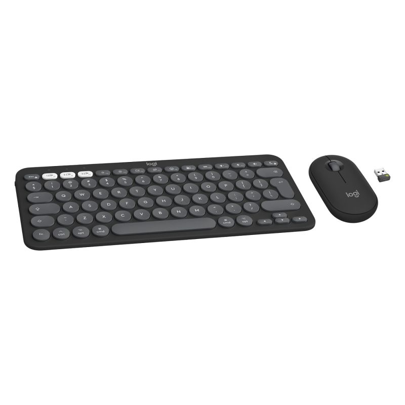 Combo (Tastierë & Maus) Logitech Pebble 2 Combo for Mac Tonal / QWERTY - Zezë