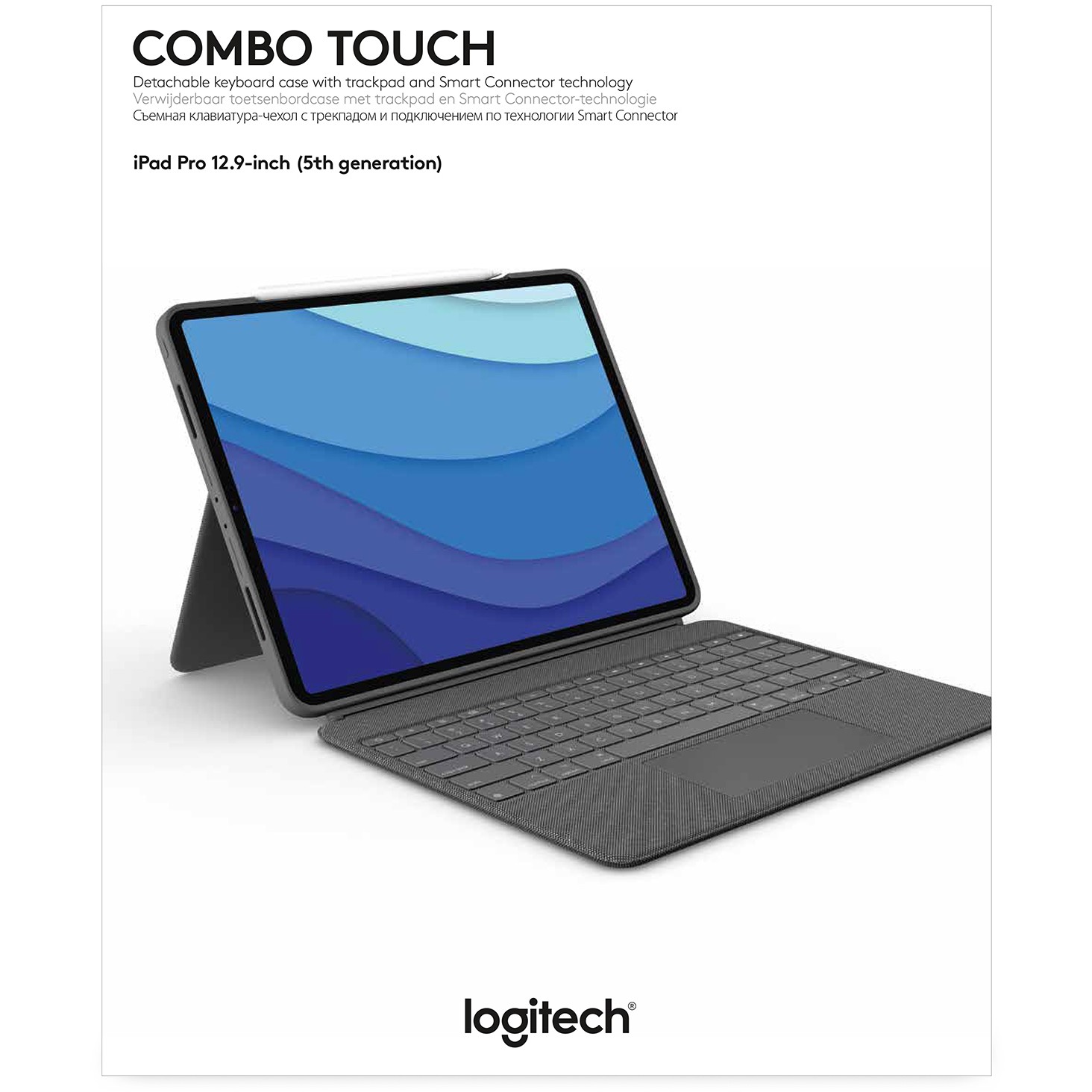 Aksesorë për tablet Logitech Combo Touch Keyboard Case for iPad Pro 12.9' (5th/6th Gen) / QWERTY - Gri - Figura 4
