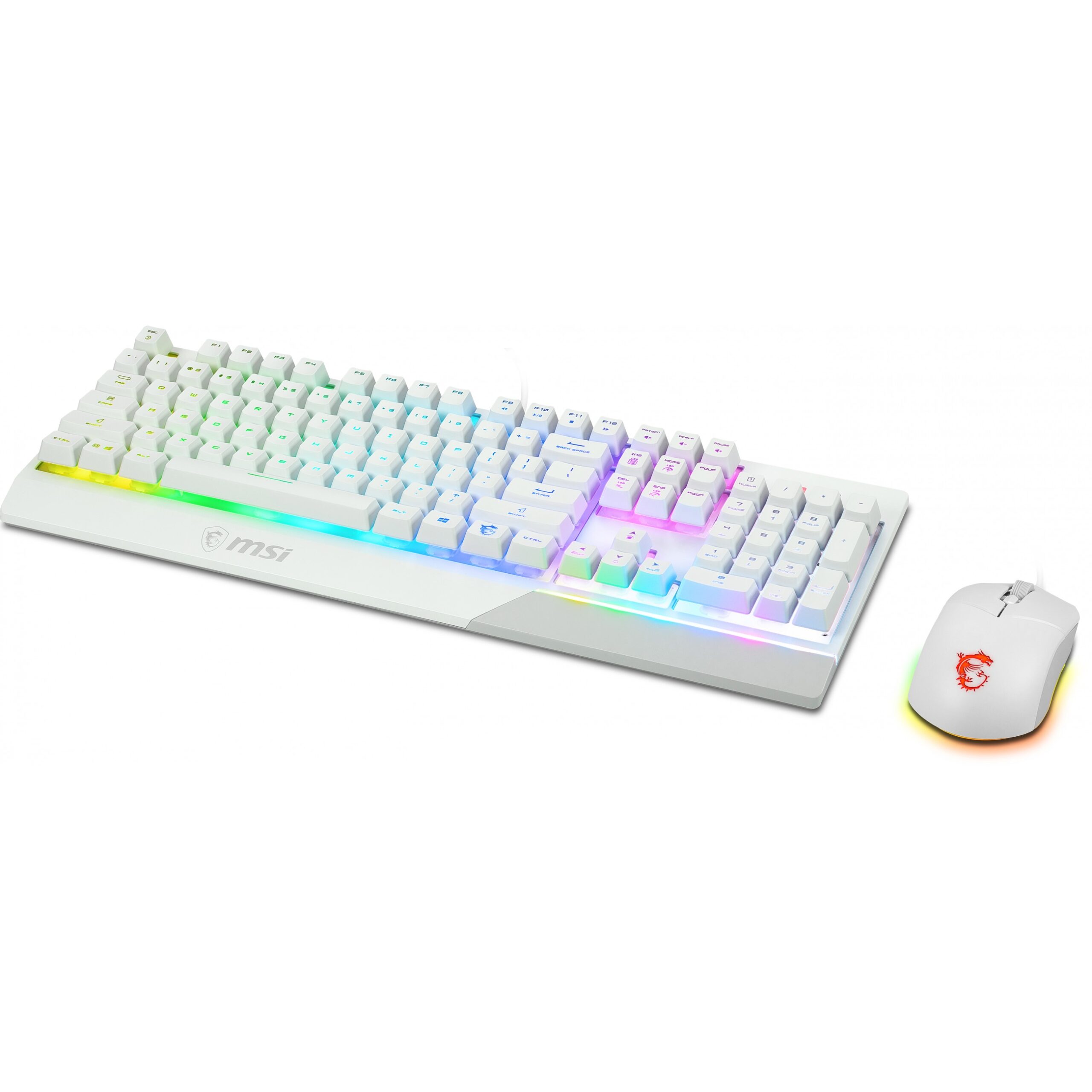 Combo (Tastierë & Maus) MSI Vigor GK30 / Tastierë Gaming + Maus - Bardhë - Figura 2