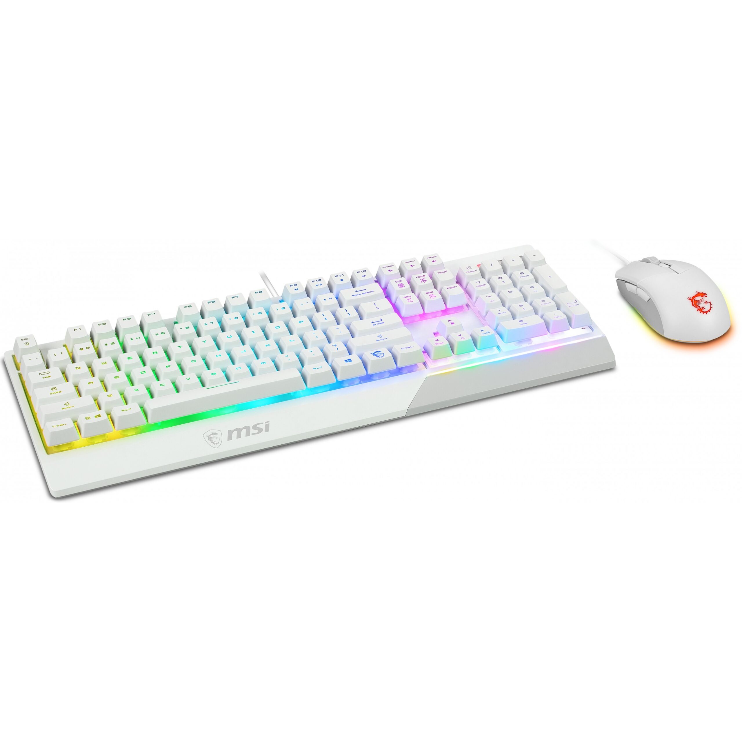 Combo (Tastierë & Maus) MSI Vigor GK30 / Tastierë Gaming + Maus - Bardhë - Figura 3