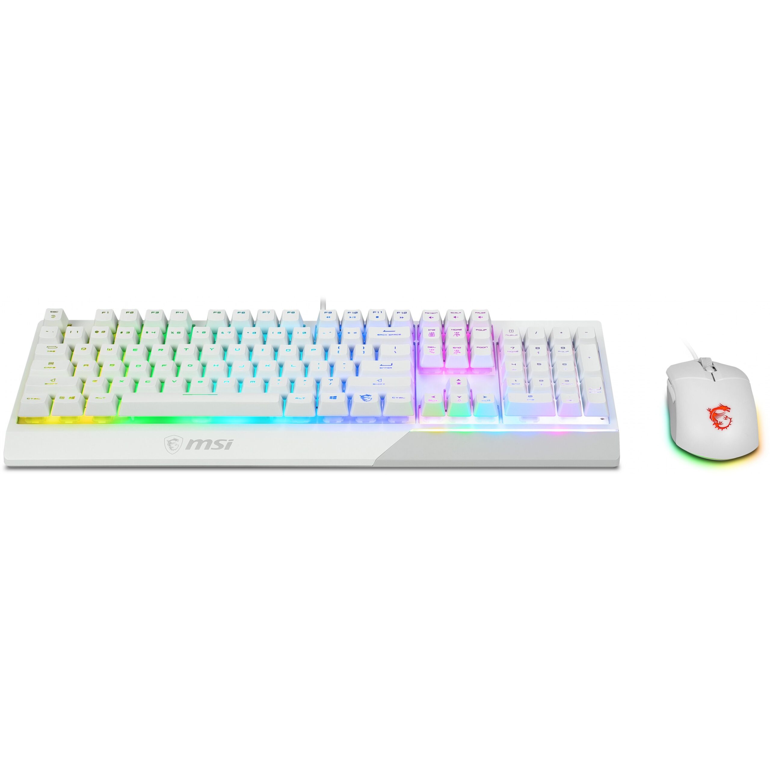 Combo (Tastierë & Maus) MSI Vigor GK30 / Tastierë Gaming + Maus - Bardhë - Figura 4