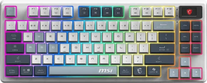 Tastierë Gaming MSI Forge GK600 TKL W Sky RGB TKL Wireless / QWERTZ - Bardhë/Zezë - Figura 2