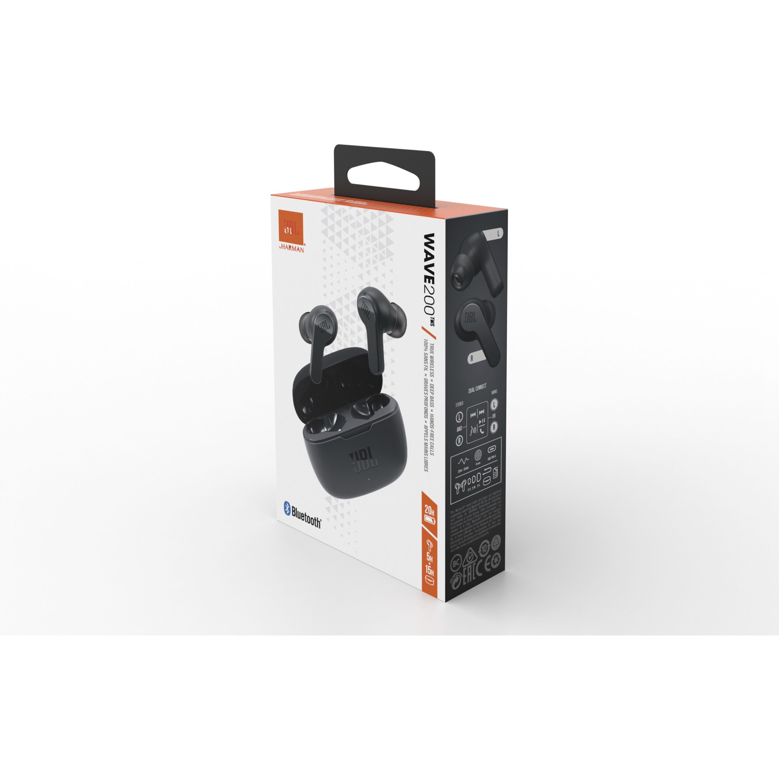 Kufje pa kabllo JBL Wave 200TWS / Wireless / Bluetooth / Touch - Zezë - Figura 3