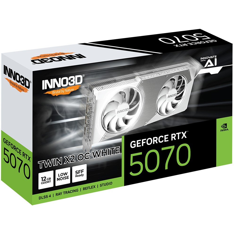 Kartelë Grafike Nvidia Inno3D RTX 5070 TWIN X2 OC WHITE 12GB GDDR7 - Figura 2