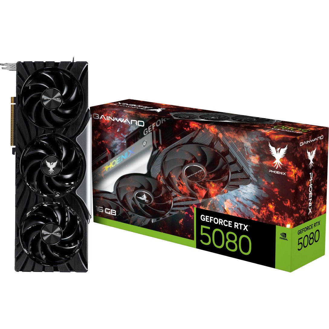 Kartelë Grafike Gaming Gainward / NVIDIA GeForce / RTX 5080 16GB / Phoenix / GDDR7 / 3 Fan - Figura 3