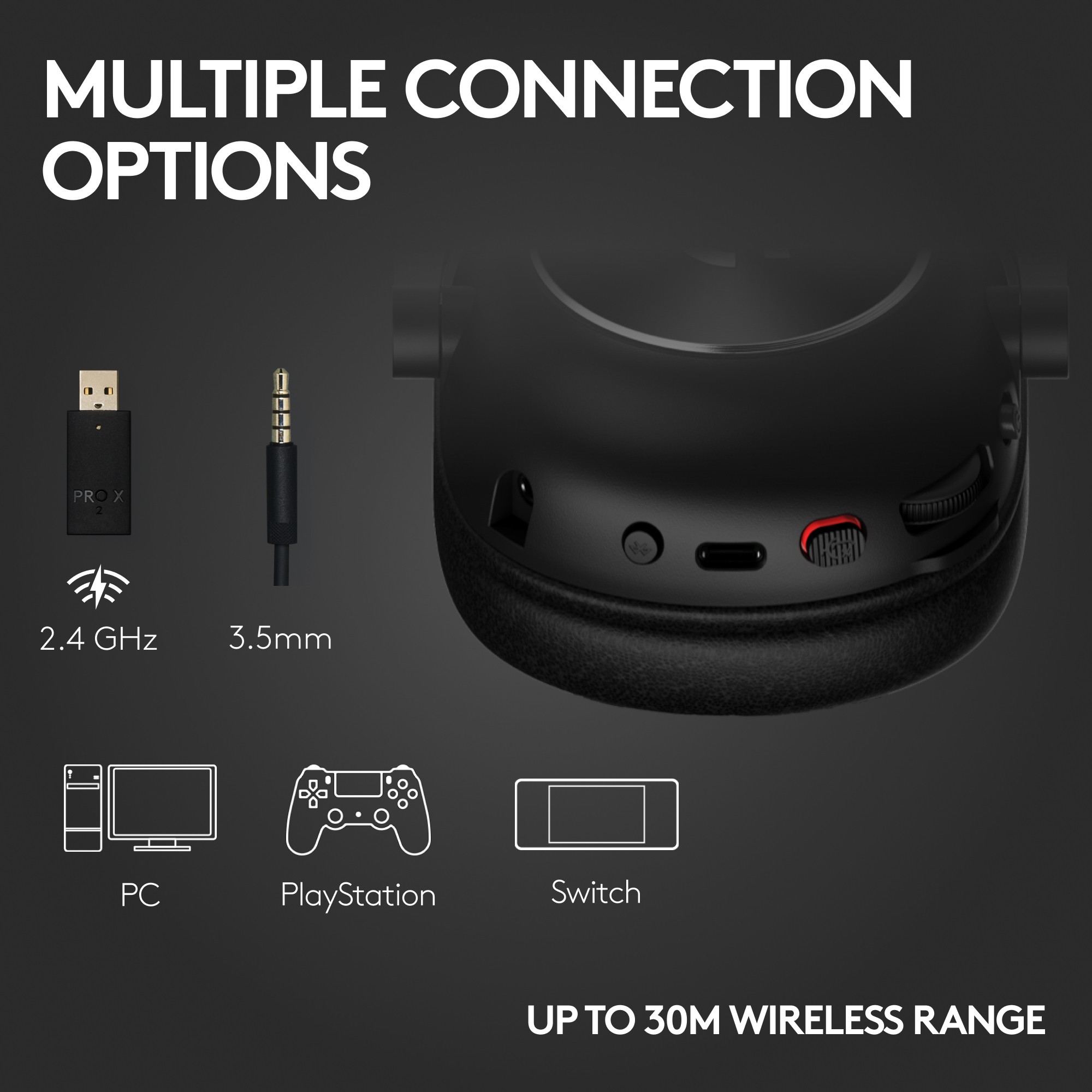 Kufje Gaming PRO X 2 LIGHTSPEED / Wireless / 20 - 20000 Hz / e zezë - Figura 3