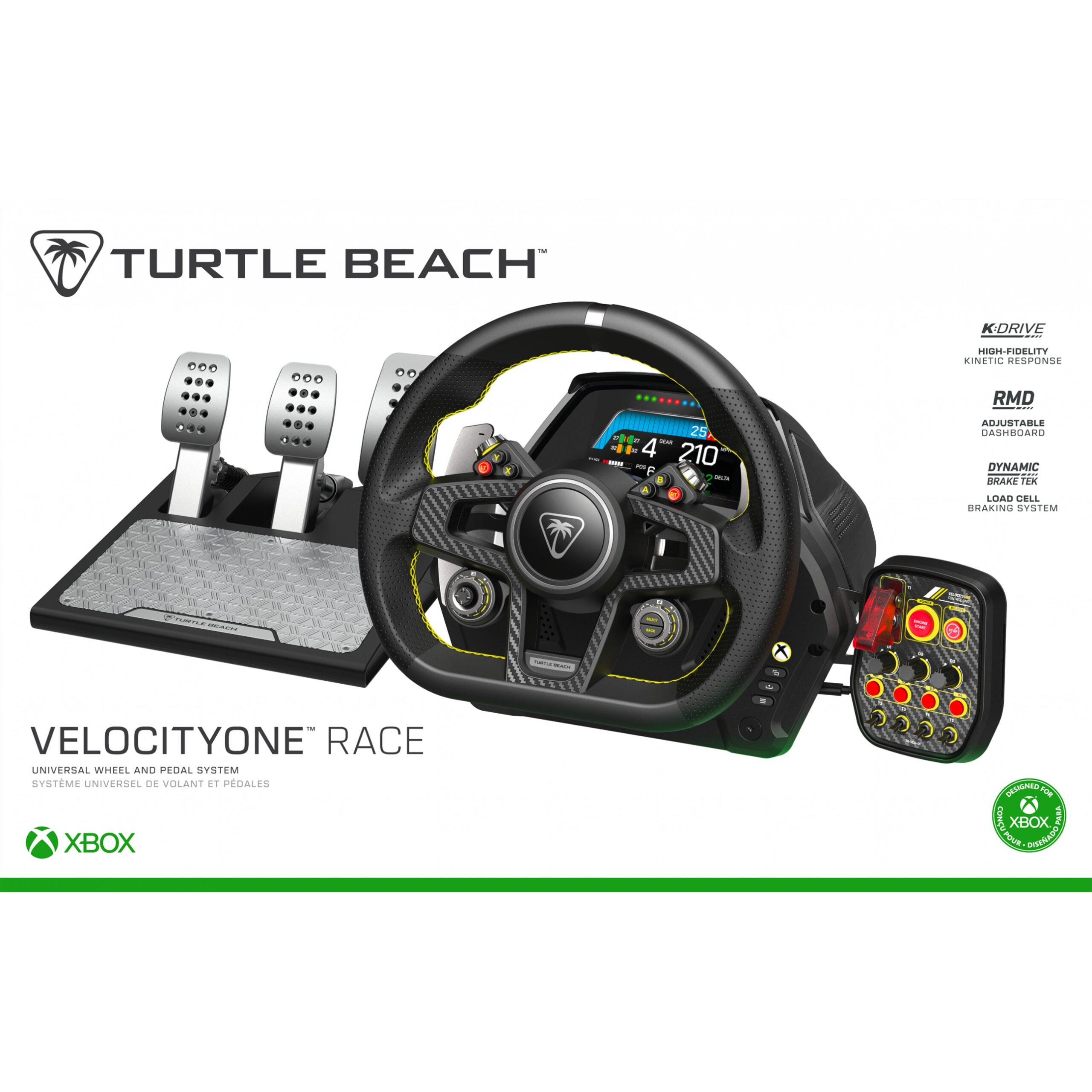 Timon & Pedale Turtle Beach VelocityOne Race PC/Konsole / E zezë - Figura 3