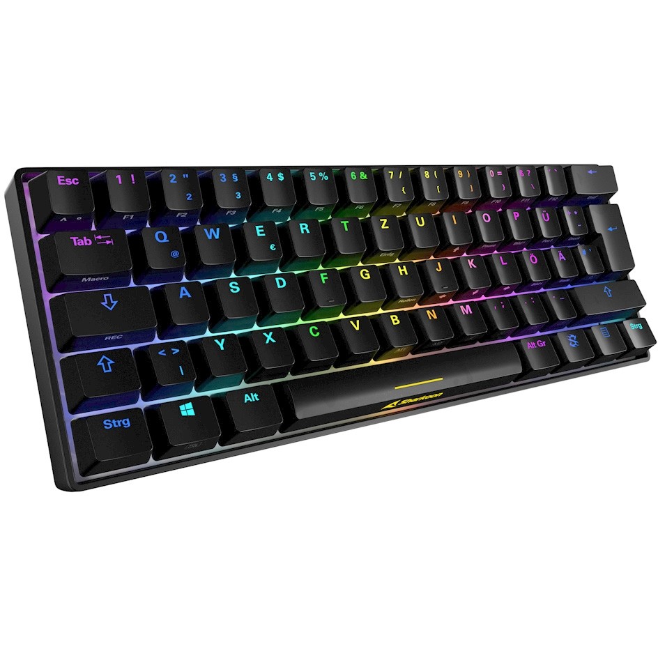 Tastier Gaming Sharkoon Skiller SGK50S4 RGB Wired / QWERTZ - Zezë - Figura 3