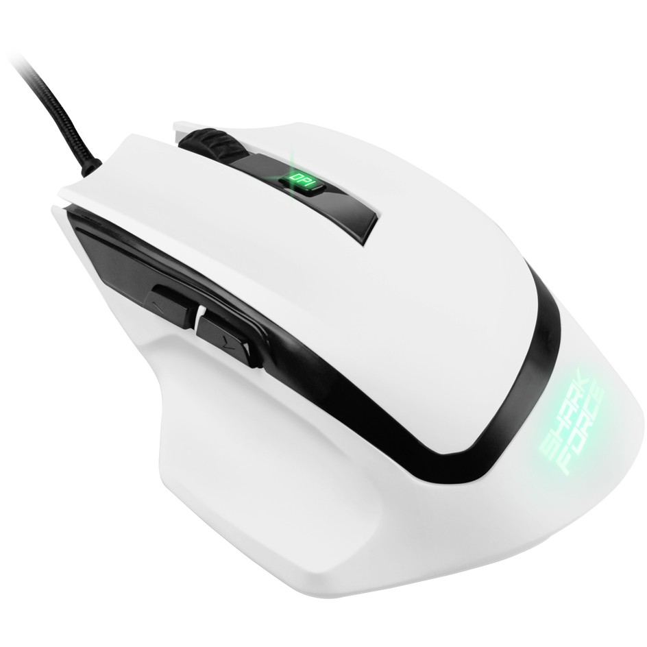 Maus Gaming Sharkoon Shark Force II Wired / Optik / 6 Butona / 4.200 DPI - Bardhë - Figura 2