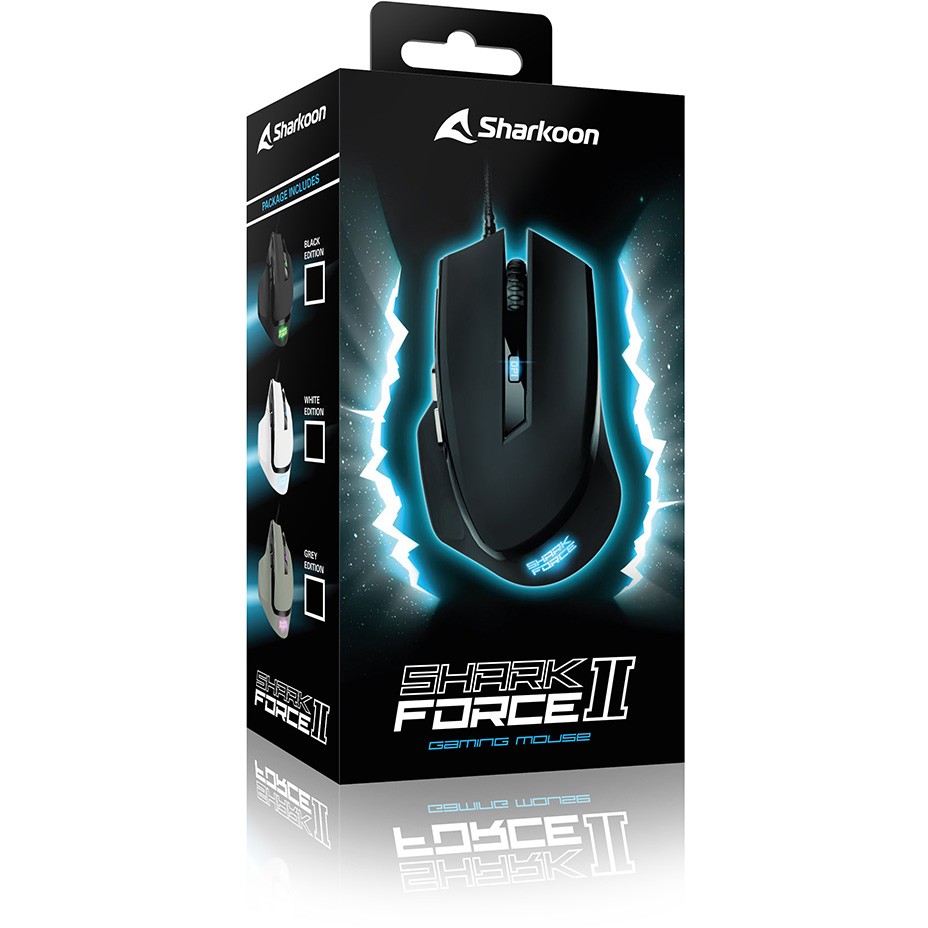 Maus Gaming Sharkoon Shark Force II Wired / Optik / 6 Butona / 4.200 DPI - Bardhë - Figura 4
