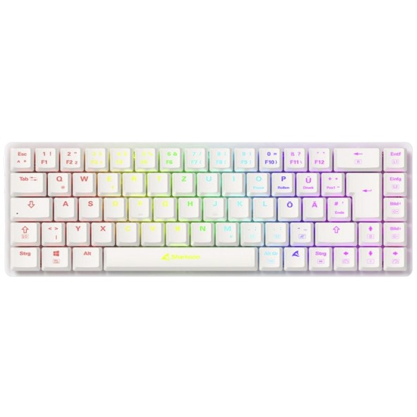 Tastierë Gaming Sharkoon PureWriter W65 Wired & Wireless / QWERTZ- Bardhë