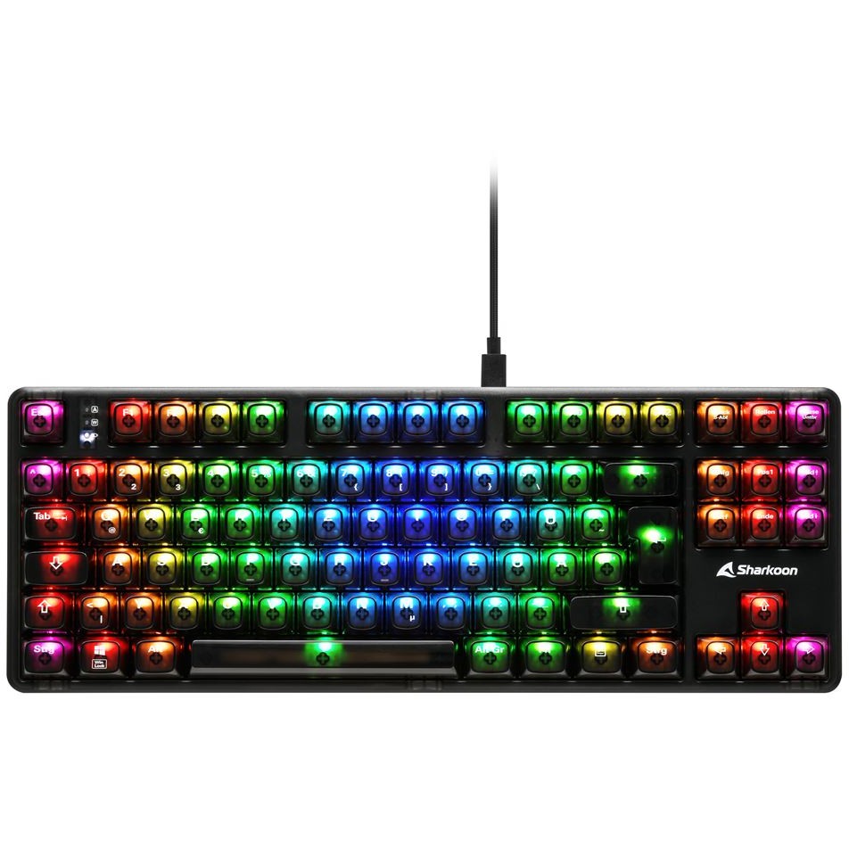 Tastierë Gaming Sharkoon Crystal Shark Wired & Wireless / QWERTZ – Zezë