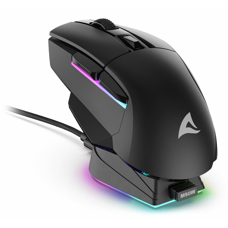 Maus Gaming Sharkoon Shark SGM50W Wireless / 6 Butona - Zezë - Figura 5