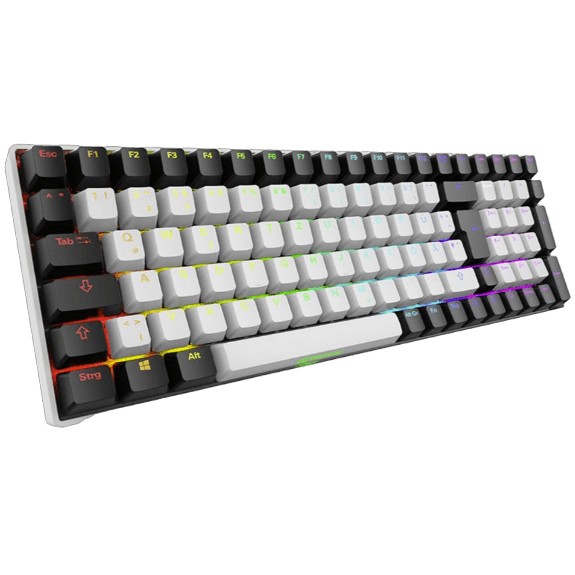 Tastierë Gaming Sharkoon Skiller SGK50S2 Wired & Wireless / QWERTZ - Bardhë / Zezë