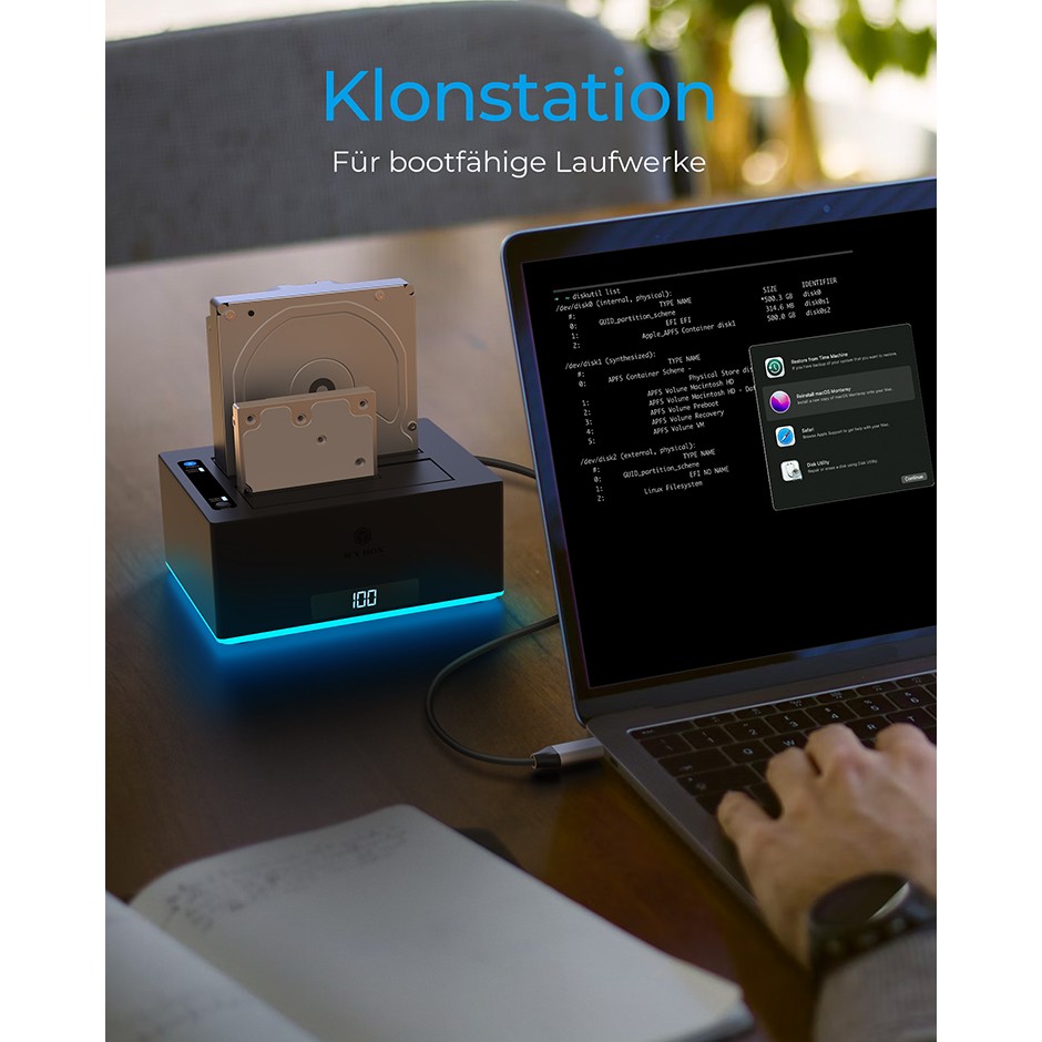Docking station ICY BOX 6.4cm (2.5) & 8.9cm (3.5) SATA - USB 3.0 / e zezë - Figura 2