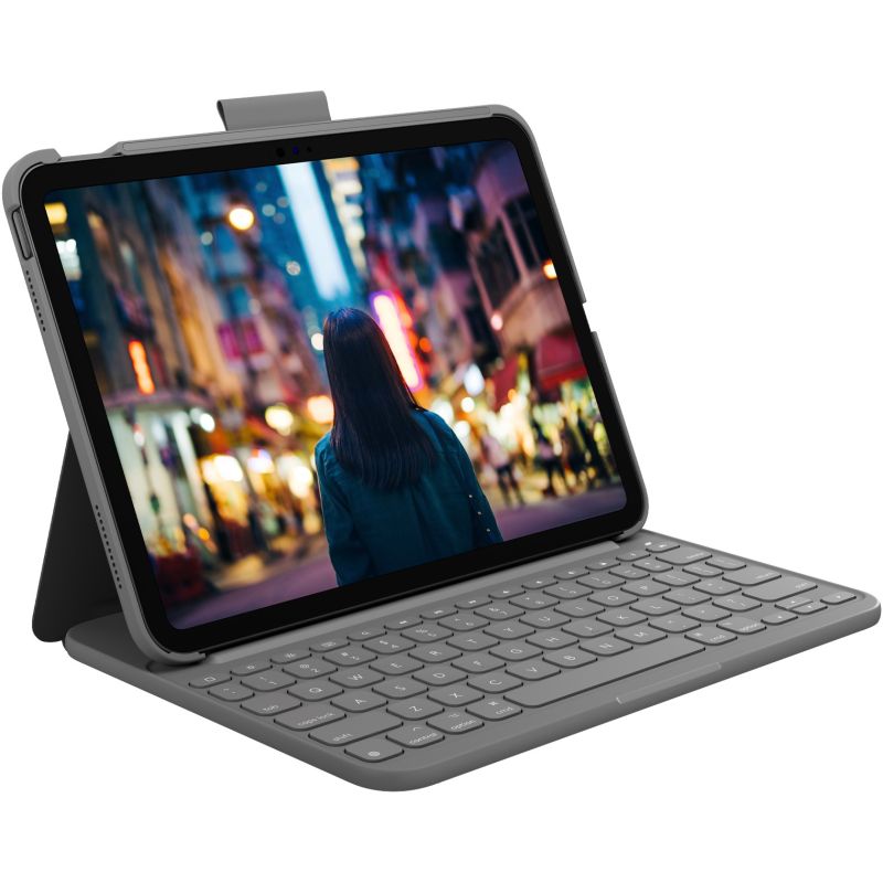 Aksesorë për tablet Slim Folio for iPad 10th Gen Keyboard and folio case - Gri