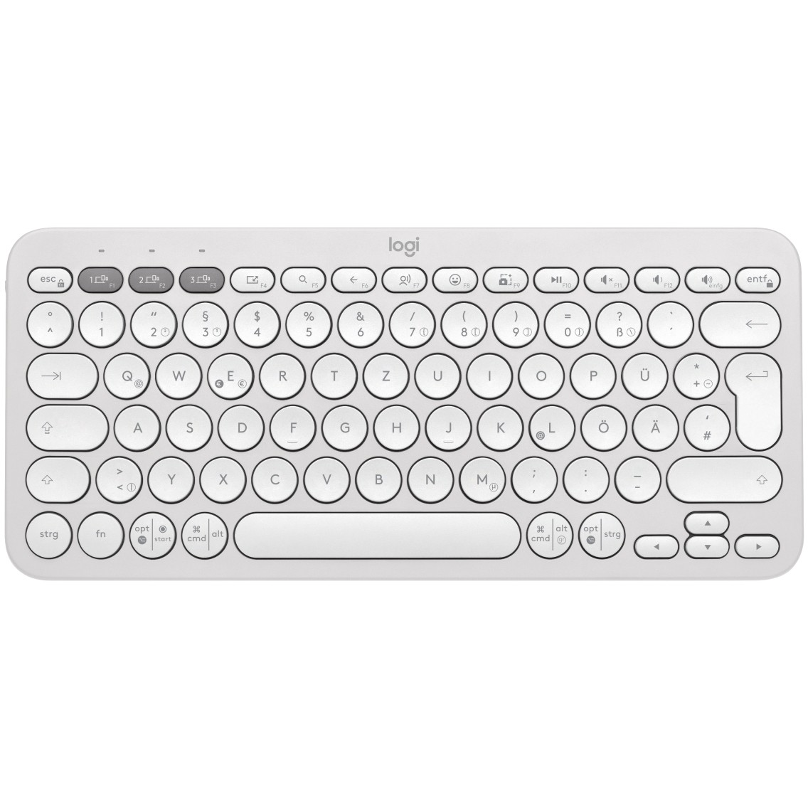 Tastierë pa kabllo Logitech PEBBLE KEYS 2 K380S / QWERTZ - Bardhë